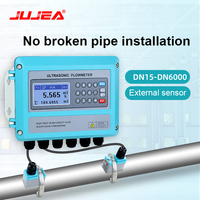 Débitmètre ultrasonique haute précision JUJEA |   Débitmètre numérique sans contact à fixation par pince |   RS485 4-20mA Eau Huile DN15-DN6000 IP68