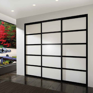 Armario con marco de aluminio, nuevo estilo Popular de Australia, fácil montaje, puertas correderas con espejo - Product Image 5