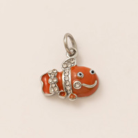Hongtong AC-207 acier inoxydable poisson moche géométrique haute qualité breloques 18K plaqué or pendentifs pour la fabrication de bijoux