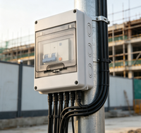 Boîtier de distribution électrique DR en acier IP55 avec panneau de commande de disjoncteur et verrouillage intelligent 63A 100A AC 400V