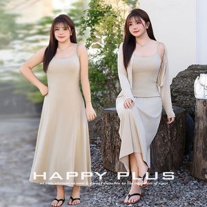 Conjunto de Dos Piezas de Punto para Mujer Runqi con Cárdigan y Vestido Tipo Slip, Color Sólido, Manga Larga, Estilo Casual para Mujer Adulta N8903 - Product Image 3