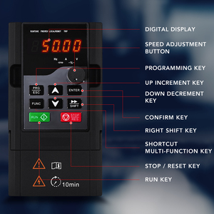 Hiệu suất cao điều khiển công nghiệp <span class=keywords><strong>220V</strong></span> 380V AC đơn/ba giai đoạn điều khiển Vector 0.4kw-4Kw Máy bơm nước VFD - Product Image 5