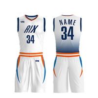 Ensembles d'uniformes de maillots de basket-ball supérieurs Maillot de basket-ball de sublimation Maillots réversibles de basket-ball personnalisés
