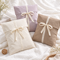 Sac de rangement en toile de coton avec fermeture à ruban, quatre couleurs, logo personnalisé imprimé, réutilisable, échantillon gratuit, commande en gros