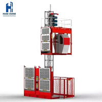 Elevador de Construcción Eléctrico de Doble Jaula Serie SC200/200, Capacidad de Carga de 2 Toneladas, Alta Calidad, Precio de Fábrica