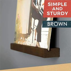 Wooden <b>Vinyl</b> Record Display Rack 32x1.8x4.5cm <b>Wall</b> Mount Minimalist Design For Album Storage And Decor - Product Image 4