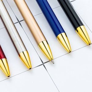 Stylo publicitaire professionnel en métal avec logo personnalisé, pointe bille 1,0 mm, action rotative, idéal pour hôtels et conférences, vente en gros - Product Image 3
