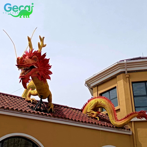 Modelo de Dragones Chinos Animatrónicos de la Rueda de la Fortuna Gecai, de Tamaño Real, de Resina, para Parques de Atracciones al Aire Libre - Product Image 2
