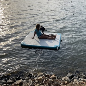 Plate-forme gonflable dock flottant surface antidérapante plate-forme d'eau portable océanique pour <span class=keywords><strong>piscine</strong></span> lac plage pêche natation - Product Image 1