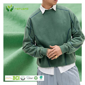 Custom Heavyweight 380GSM <b>Men's</b> Sweatshirt <b>Green</b> Fabric <b>Hoodie</b> with Embroidered Contract Stitch Baggy Oversize Design OEM <b>Hoodie</b> - Product Image 1