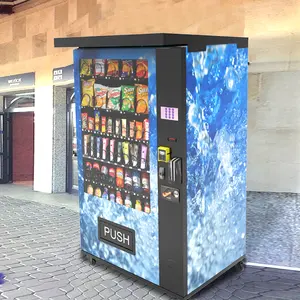 Pasokan pabrik luar ruangan minuman ringan mesin penjual otomatis komersial luar ruangan mesin penjual dengan koin Euro dioperasikan