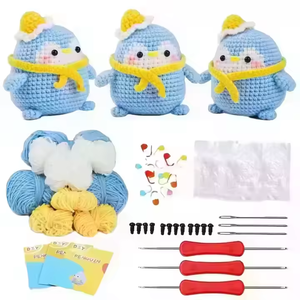 Blue Penguin DIY Craft <span class=keywords><strong>Crochet</strong></span> Kit pour débutants Soft Stuffed Animal Sewing & Weaving Jouets éducatifs pour filles et enfants - Product Image 2