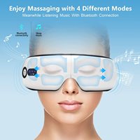 Masajeador Ocular Inteligente Inalámbrico con Música, Cuidado de la Fatiga Ocular, Masaje con Calor, 6 Modos de Vibración, 4D, Recargable por USB