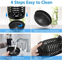 Piège à insectes électronique JZ, sans fil, écologique, en plastique, sans danger, pour l'intérieur, lampe anti-moustiques électrique