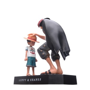 Nouveau modèle de voiture en PVC avec figurine de pirate <span class=keywords><strong>Luffy</strong></span> aux cheveux rouges et <span class=keywords><strong>Shanks</strong></span>, version scène, jouet à caresser la tête, en sac - Product Image 5