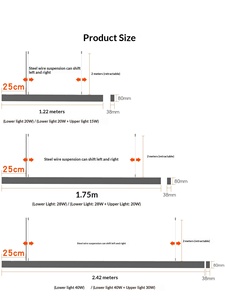 Lámpara LED Lineal Suspendida de 3500K/4000K/5000K/6000K con UGR<16, Construcción de Aluminio, Tamaño Mediano para Uso Comercial y de Oficina - Product Image 4