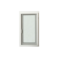 Окно Hoffen Pro UPVC современное вертикально-раздвижное для кухни/спальни, 60x110, белая рама, стекло, москитная сетка, звукоизоляция