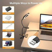 Lampe de bureau à clipser avec 48 LED, 360° ° Lampe de lecture flexible pour table, lumière de nuit pour la lecture et l'étude, loupe grossissante 5x, protection des yeux