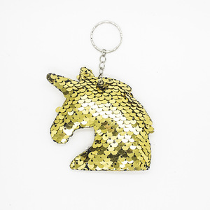 Kleurrijke Regenboog Lovertjes Eenhoorn Sleutelhanger Glitter Flip Pailletten Klein Paard Kinderen Sleutelhanger Bling Lovertje Eenhoorn Kinderen Sleutelhangers Bling - Product Image 5