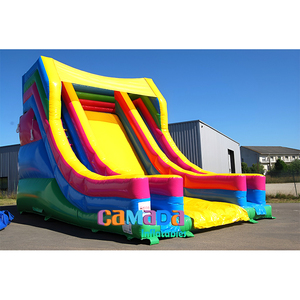 Directo de fábrica personalizado al por mayor Base inflable salto tobogán <span class=keywords><strong>acantilado</strong></span> salto Base salto con tobogán de caída inflable Screamer tobogán - Product Image 3