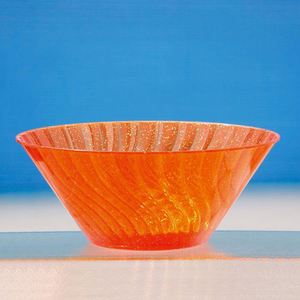 Customization Logo Color 3400ml Unbreakable Resin <b>Ps</b> Acrylic Plastic Striped Fruit Salad Bowl for Hotel Meals Home Living Room - Product Image 2