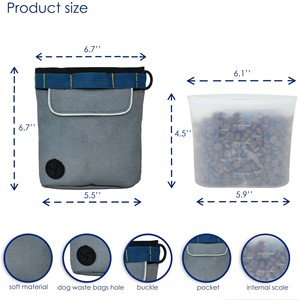 Free Sample Hands-Free Wool Rabbit <b>Training</b> <b>Treat</b> Bag Waterproof IP67 Automatic Close Feeding Walking Pouch Pet Accessories - Product Image 4