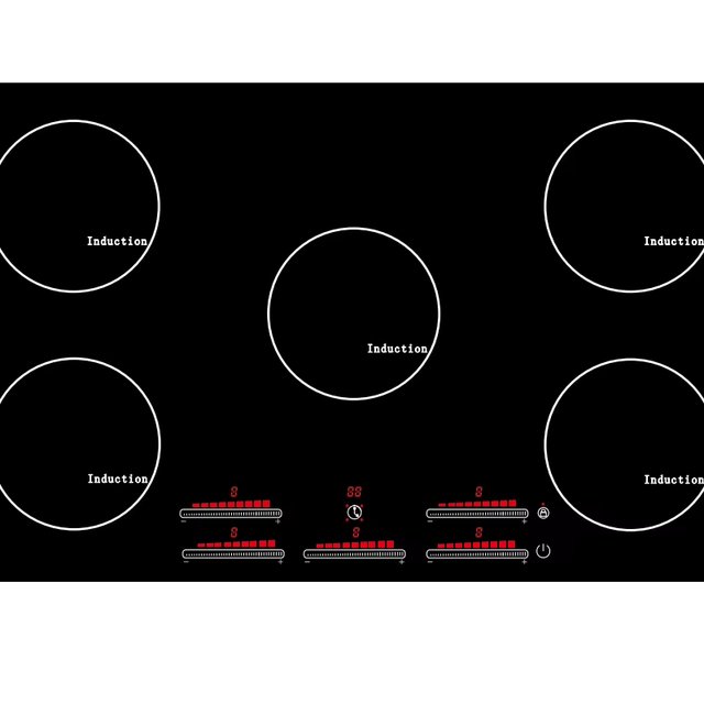 New Style 5 Cookers  Touch Screen 100V-240V Built-in Electric Induction Cooktop