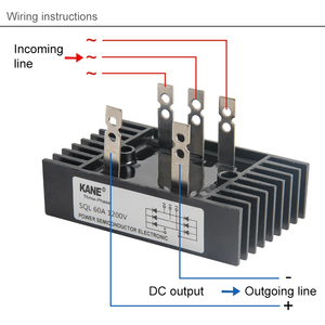 Mô-đun cầu chỉnh lưu <span class=keywords><strong>diode</strong></span> 3 pha 100V-1600V <span class=keywords><strong>200A</strong></span> SQL200A, 1000V, dùng cho amply âm thanh - Product Image 5