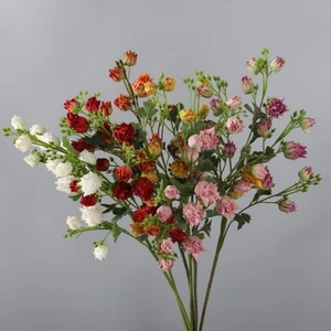 Tela de Seda Artificial de Alta Calidad con Múltiples Cabezas de Flores, Flor de Lúpulo Blanca para Decoración del Hogar y Bodas - Product Image 4