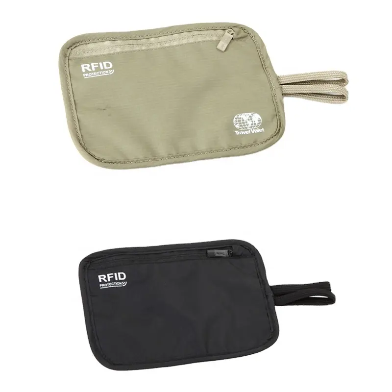 RFID Blocking Travel Pouch Hidden Compact Security Money Waist Belt Bag