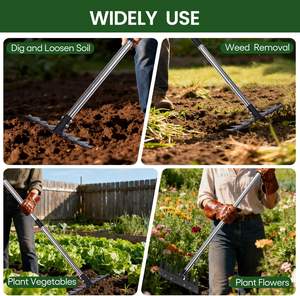 เครื่องมือกำจัดวัชพืชสแตนเลสพร้อมใบเลื่อย - ด้ามจับแบบถอดได้ 4 ส่วนเพื่อการทำสวน งานสนาม และกำจัดวัชพืชได้อย่างง่ายดาย - Product Image 4