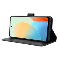 Étui portefeuille en cuir PU Texture diamant de luxe pour Tecno Spark Go 2024/Spark 20C/Pop 8 sac de couverture de téléphone portable à rabat sac OPP