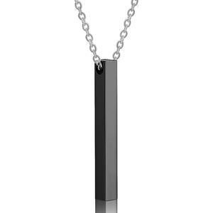 Collar con Colgante Rectangular Simple de Acero Inoxidable, Diseño Geométrico de 40 mm, para Uso Diario, Regalo para Mujer - Product Image 5