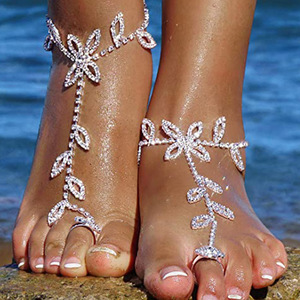 <span class=keywords><strong>Chaîne</strong></span> <span class=keywords><strong>de</strong></span> <span class=keywords><strong>cheville</strong></span> en strass pour <span class=keywords><strong>femme</strong></span>, nouveau design, micro-zircon CZ, mode européenne, été, plage - Product Image 3