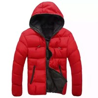Vestes d'hiver pour hommes personnalisées de haute qualité, coupe-vent, imperméables et chaudes, avec capuchon, vestes d'extérieur pour hommes