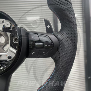 Volante de Cuero Personalizado Estilo Deportivo <span class=keywords><strong>M</strong></span> para BMW F10 E90 M5 F16 F20 F30 M3 F80 M4 F82 M2 F87 X5 F15 E70 E71 Serie F F11 F18 - Product Image 4