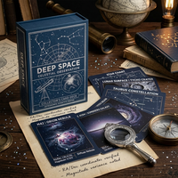 Cartes d'astronomie sur le thème de l'espace profond, personnalisées et imprimées sur mesure (OEM), lot de collection en gros sur les constellations galactiques et l'observation céleste