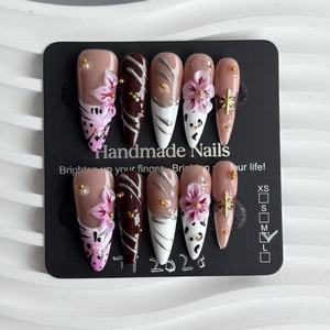Nouveaux <span class=keywords><strong>ongles</strong></span> artificiels faits à la main de haute qualité, <span class=keywords><strong>prix</strong></span> de gros, avec colle, OEM ODM, étiquette privée, <span class=keywords><strong>faux</strong></span> <span class=keywords><strong>ongles</strong></span>, <span class=keywords><strong>ongles</strong></span> artificiels - Product Image 5