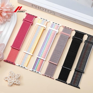 Nylon móc và vòng lặp Một Mảnh Dây đeo đồng hồ phát hành nhanh chóng Nylon vải đàn hồi dính dệt vòng dây đeo đồng hồ 20mm 22mm - Product Image 1