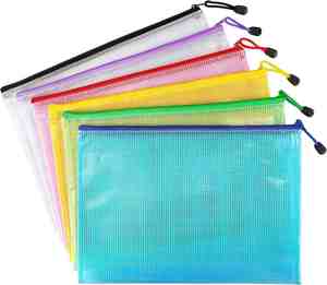 Custom School A4 <b>Folder</b> Office <b>File</b> Storage Bag Plastic <b>File</b> <b>Folders</b> with Logo Mesh Zipper Pouch Transparent Document Bag - Product Image 1
