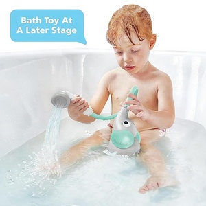 Pommeau de douche pour bébé NZMAN - Pompe à eau en forme d'éléphant avec bec verseur en forme de trompe d'éléphant - Contrôle du débit d'eau via 2 boutons en forme de trompe d'éléphant - Product Image 4