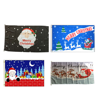 Drapeaux promotionnels décoratifs de Noël en polyester écologique de haute qualité à séchage rapide, impression numérique, drapeaux personnalisés avec logo