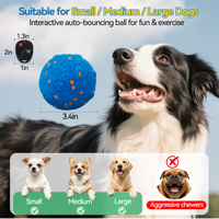Intelligenter Interaktiver Automatisch Rollender Springender Hundeball USB-Aufladbar Elektrisches Haustier-Übungsspielzeug für Kleine und Mittelgroße Hunde