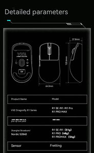 Ratón Inalámbrico para Juegos ATK VXE Serie R1 SE+/R1/R1 PRO/R1 PRO MAX, Tres Modos, Ligero, PAW3395 - Product Image 5