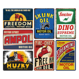 Panneau métallique rétro en étain, thème Huile Moteur Essence, Freedom Ampol Husky, pour décoration murale de <span class=keywords><strong>garage</strong></span>, de <span class=keywords><strong>garage</strong></span> masculin et de atelier automobile - Product Image 4