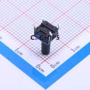 K2-1102DP-Q4SW-04 Tactile Switch Through hole-4P,6x6mm Switch Single Pole Single Throw Round Button 2.5N Through Hole - Product Image 2