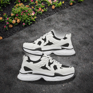 Custom Logo Chunky Sneakers <b>Lace</b> Up Walking <b>Shoes</b> Breathable Anti Slip Platform Casual Footwear - Product Image 2