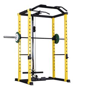 Estante de sentadillas multifuncional para gimnasio de metal de uso comercial con entrenador funcional de máquina Smith - Product Image 1