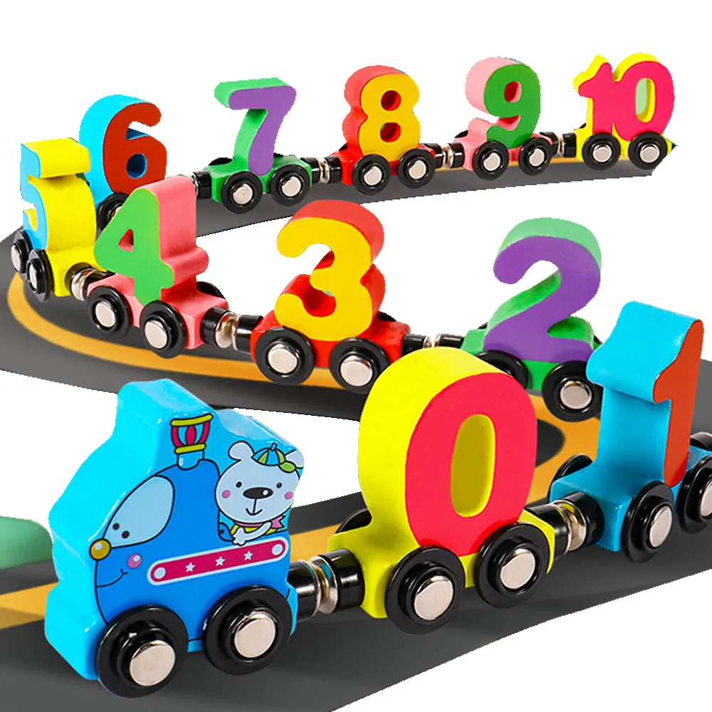 Магнитные игрушки для поездов с цифрами и буквами, детские развивающие строительные блоки для дошкольников, малышей, мальчиков и девочек