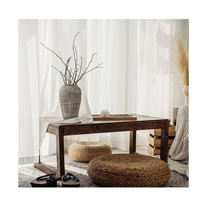 Voilages en mousseline de coton blancs, translucides, à passe-tringle, à ouverture bipartite gauche et droite, 50% coton, prêts à poser - Product Image 4